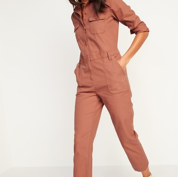 Tie Wasit Utility Jumpsuit - Picture 2 of 3